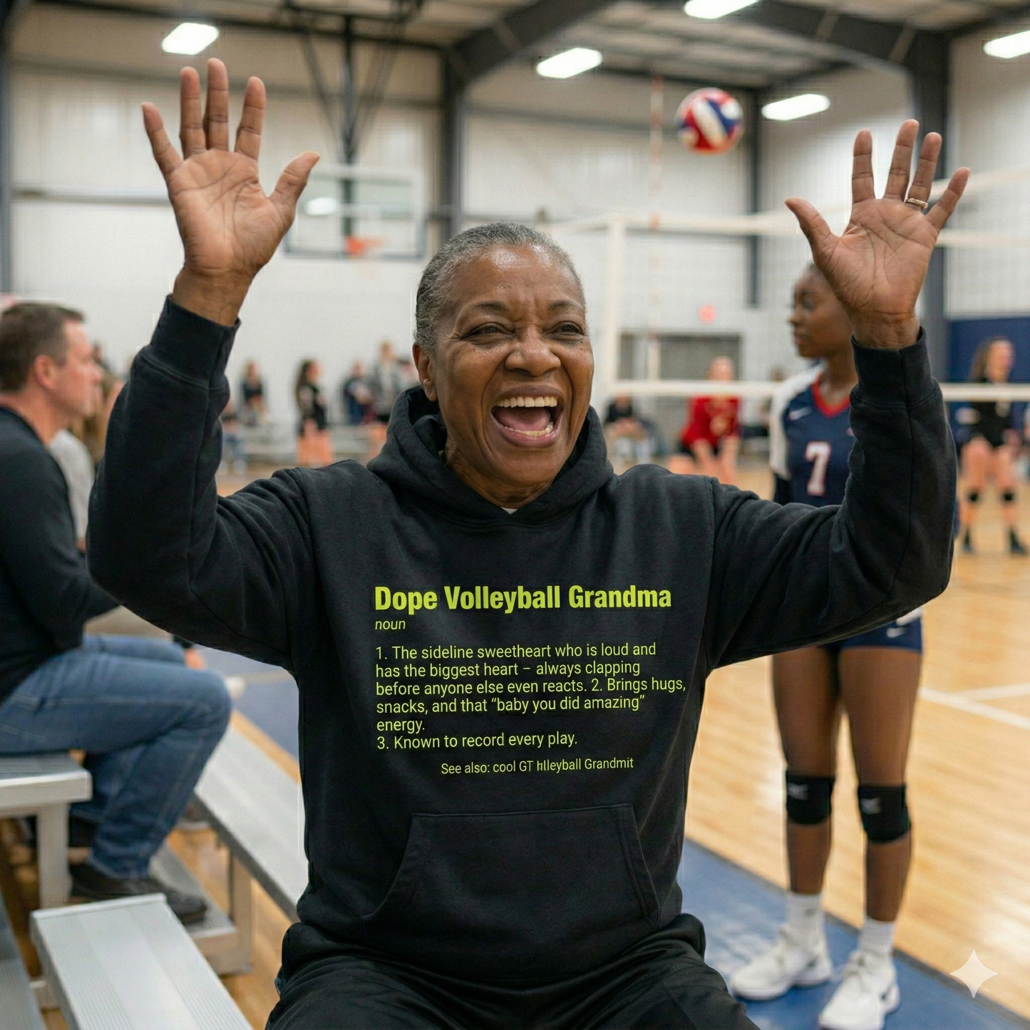 Dope VolleyBall Grandma (Hoodie)