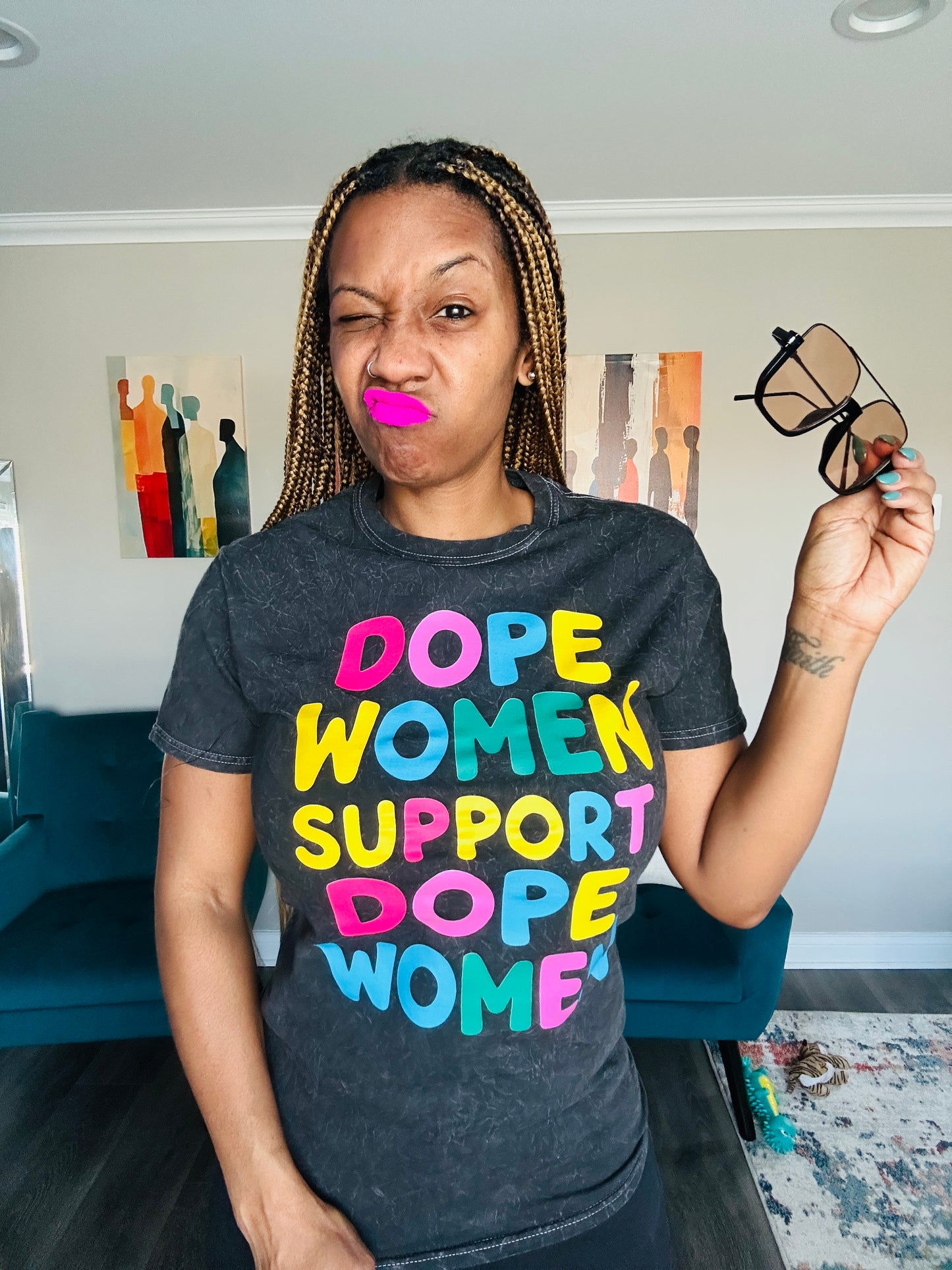 Dope Women Support Dope Women (Acid Wash) T-Shirt