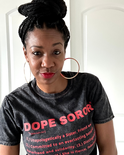 Dope Soror T-Shirt (Acid Wash/Red)