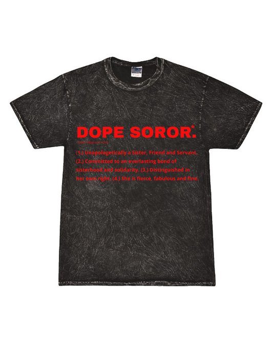 Dope Soror T-Shirt (Acid Wash/Red)