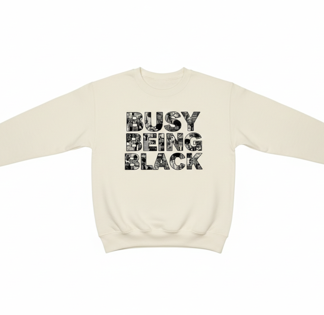 Busy Being Black Crewneck Youth(Black Graffiti)