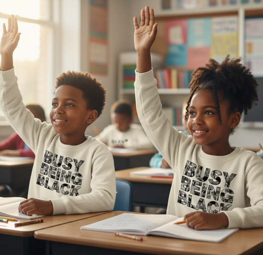 Busy Being Black Crewneck Youth(Black Grafitti)