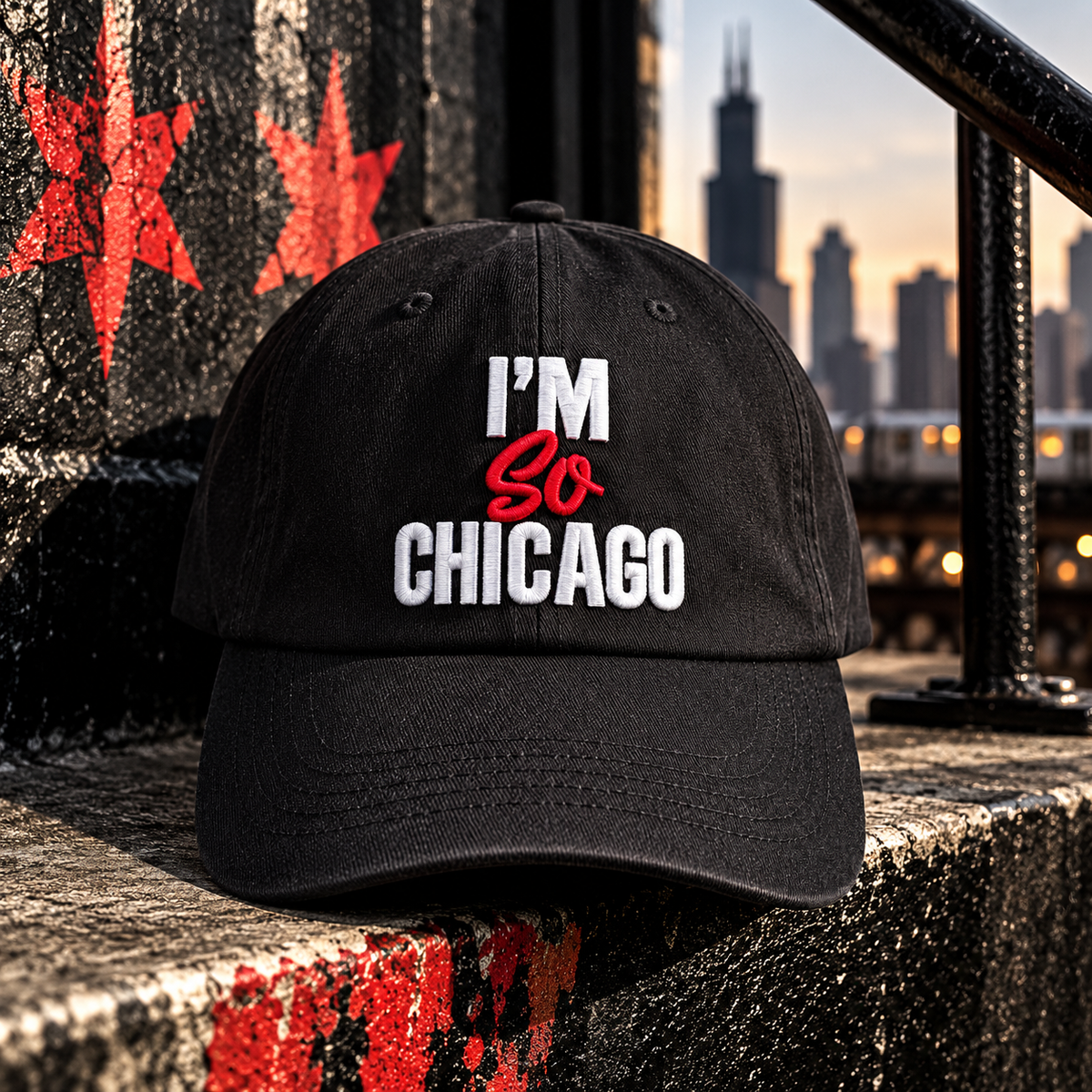 I'm So Chicago Hat (Black)
