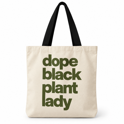 Dope Black Plant Lady Tote Bag