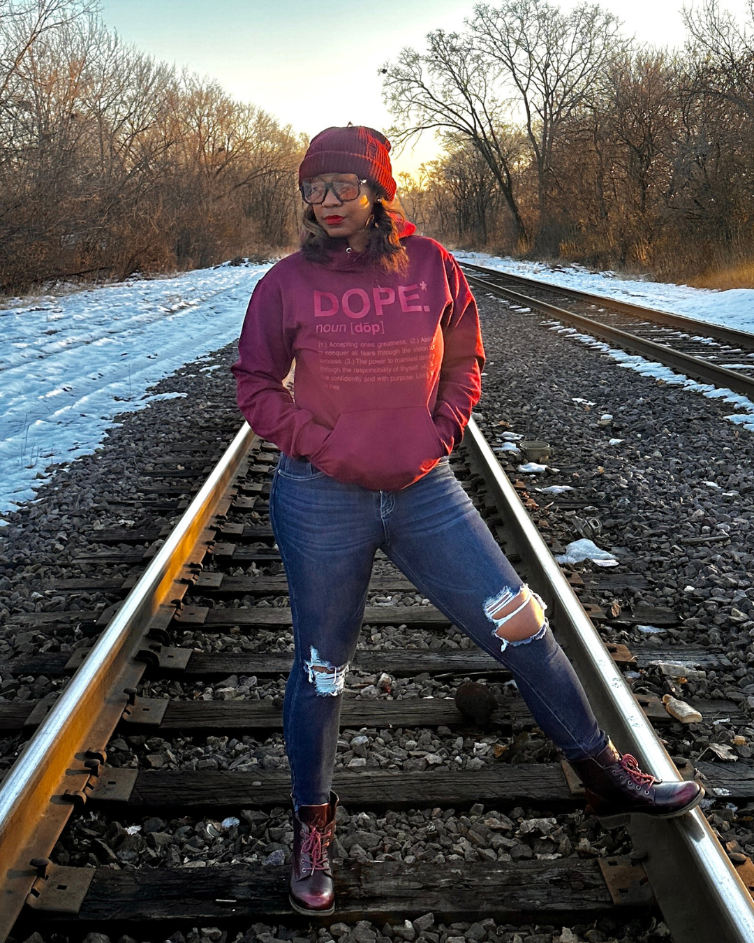 Dope Hoodie (Cranberry Crush)