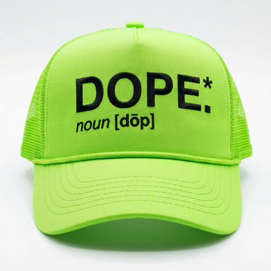 Dope Trucker Hat (LIME)