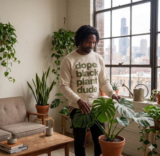 Dope Black Plant Dude Sweatshirt