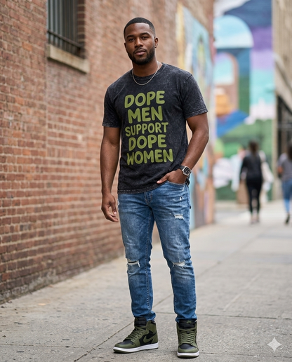 Dope Men Support Dope Women (Acid Wash) T-Shirt (Copy)
