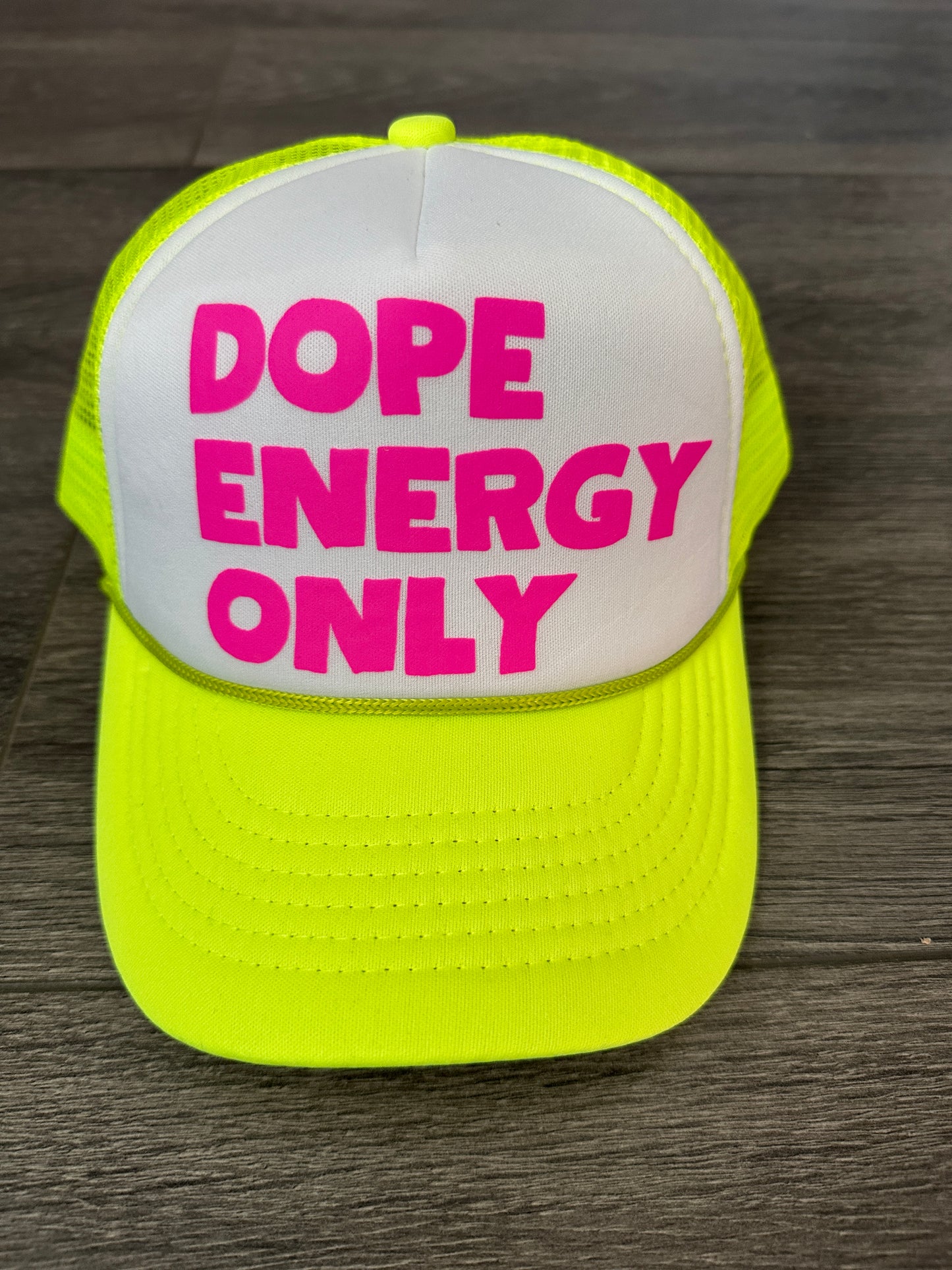 Dope Energy Only Trucker Hat (Highlighter)