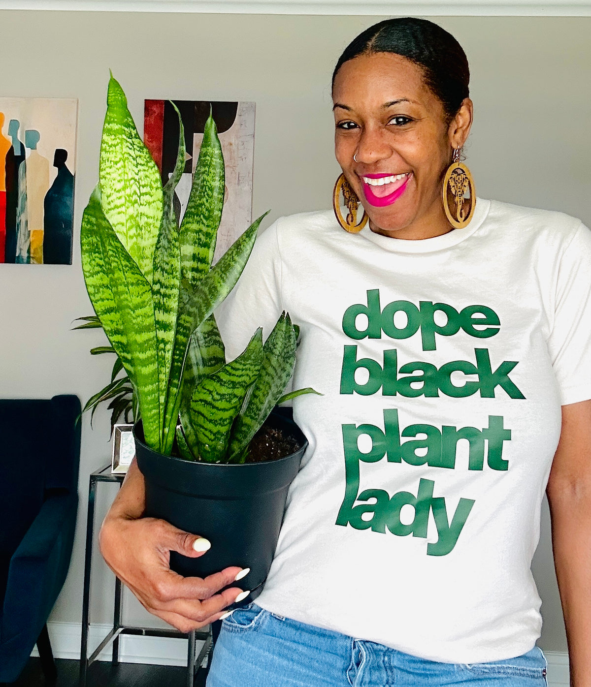Dope Black Plant Lady Tee