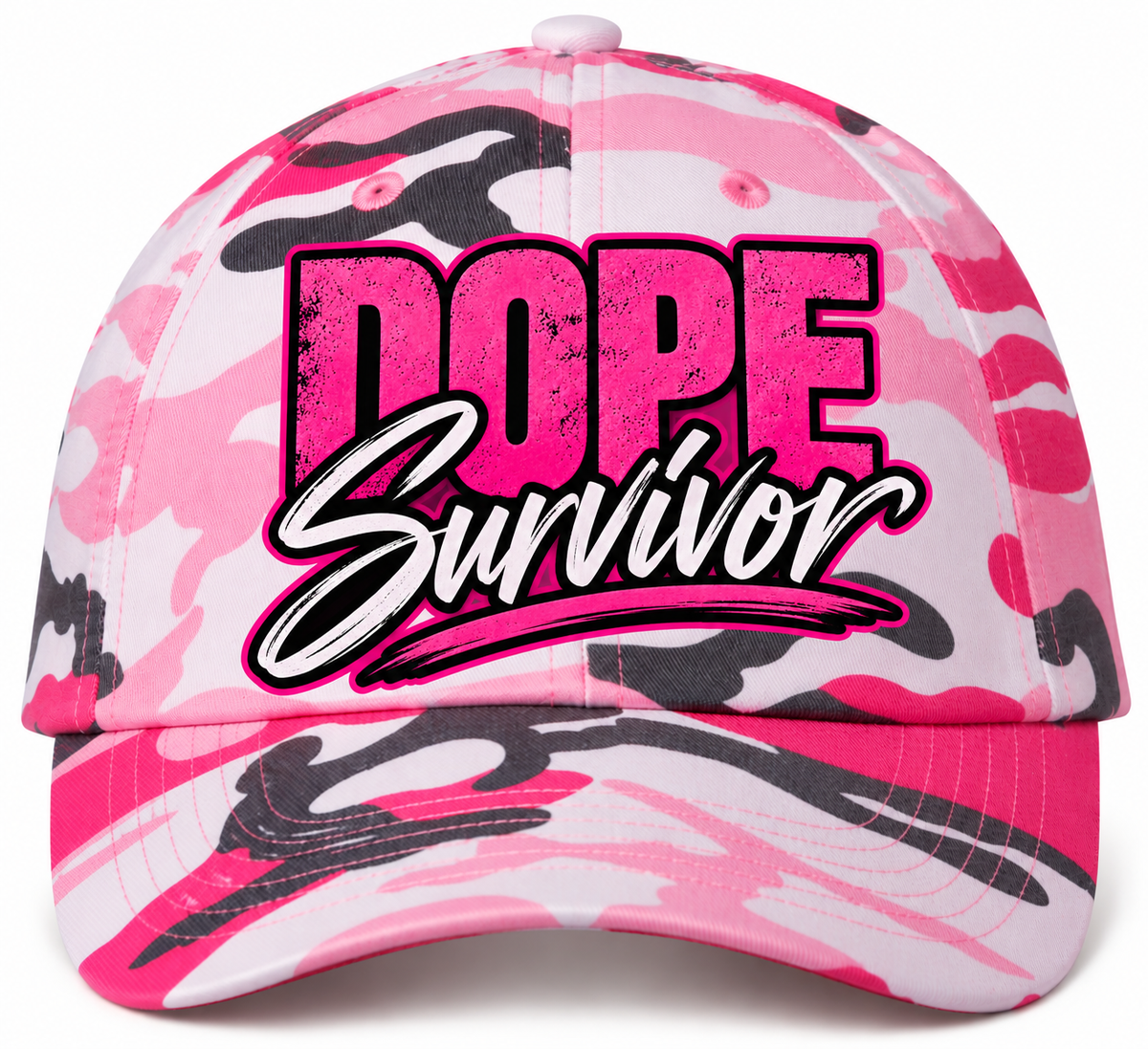 Dope Survivor Pink Camo Hat