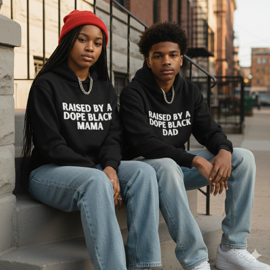 Raised By Dope Black Dad/Mama Hoodie (Youth)
