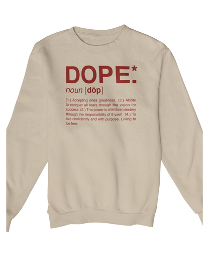 Dope Crewneck (Pecan/Cranberry)