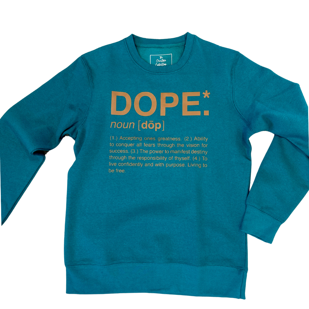 Dope Crewneck (Turquoise & Timber)