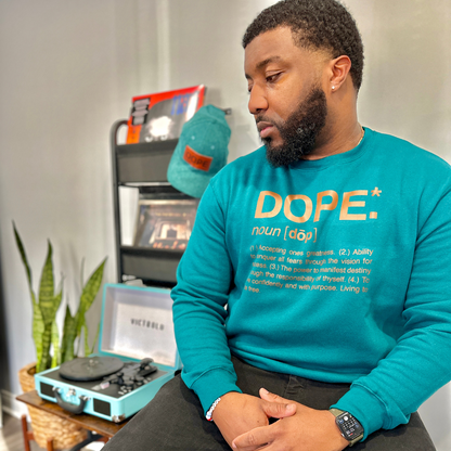Dope Crewneck (Turquoise & Timber)
