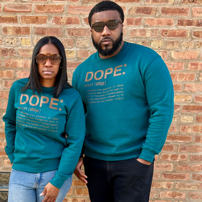Dope Crewneck (Turquoise & Timber)